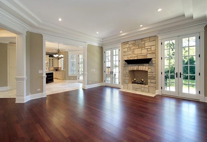 newly installed hardwood flooring in modern home